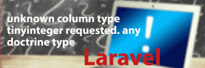 Unknown column type tinyinteger requested any doctorine type