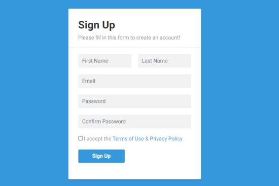 WordPress User registration form - sign up form in WordPress